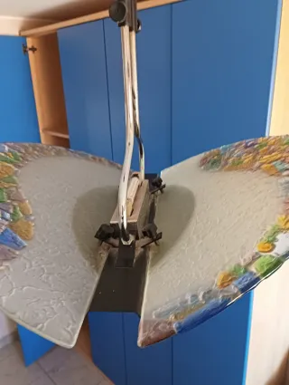 Lampada soffitto vetro fusione vintage