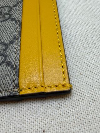 Portacarte Gucci GG Supreme Beige/Giallo