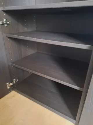 Mueble aparador comedor madera y cristal