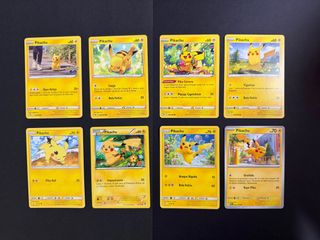 Lote 8 Cartas Pokemon Pikachu