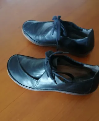 Zapatos Clarks Negros Cordones