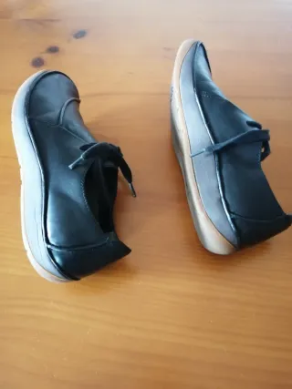 Zapatos Clarks Negros Cordones