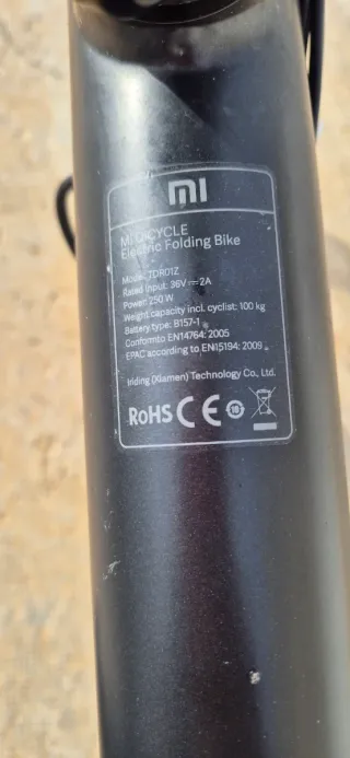 Bicicleta Eléctrica Plegable Xiaomi qycicle deslim