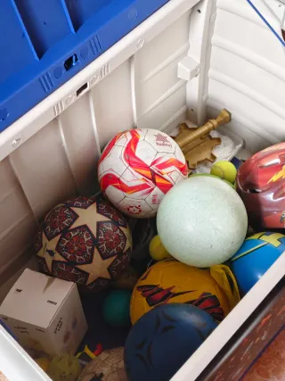 Baúl infantil Space Set azul y negro