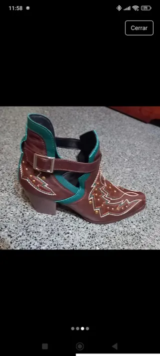 Botas Cowboy Marrones y Verdes
