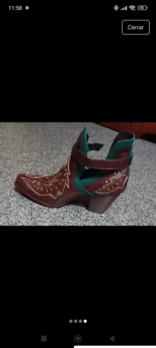 Botas Cowboy Marrones y Verdes