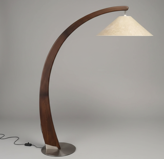 Lámpara de pie Natuzzi Luna Madera y Metal