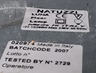 Lámpara de pie Natuzzi Luna Madera y Metal