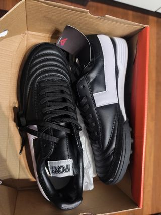 Zapatillas Deportivas Pony Futbol Negras Bl