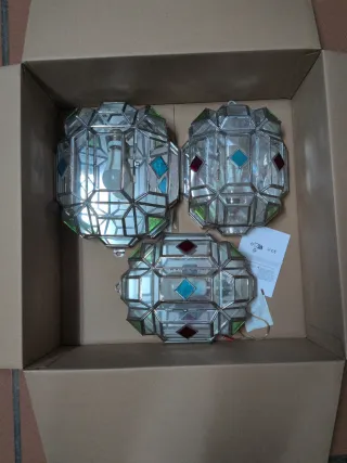 Lámparas antiguas cristal