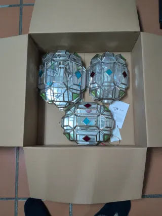 Lámparas antiguas cristal