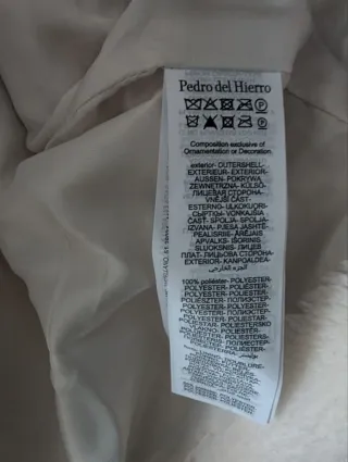 Pedro del Hierro Chaquetón Pelo Talla M