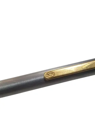 Bolígrafo Cartier color Plata y Oro 90719