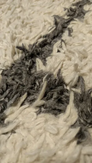 Alfombra escandinava beige y gris