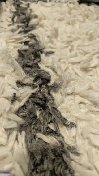 Alfombra escandinava beige y gris