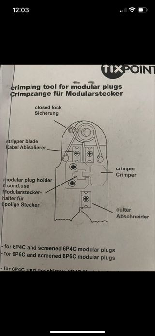 Crimpatrice RJ11/RJ12
