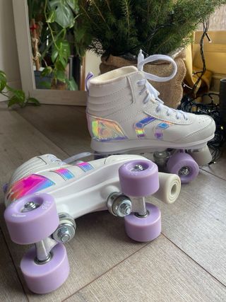 Patines Quad Oxelo Lila, talla 37