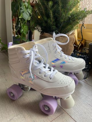 Patines Quad Oxelo Lila, talla 37