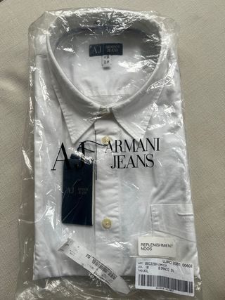 Camisa Armani Jeans Talla XXL Blanca