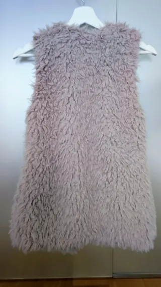 Chaleco pelo rosa empolvado Broadway NYC Talla XS