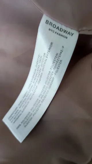 Chaleco pelo rosa empolvado Broadway NYC Talla XS