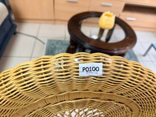 2 Sillas de Mimbre Beige/Marrón