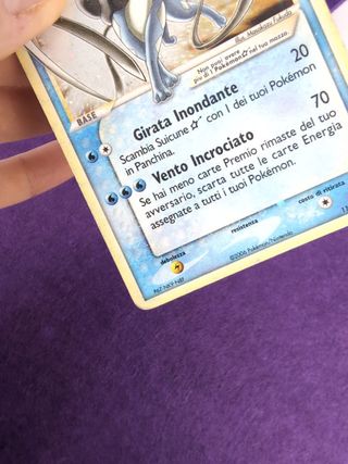 Suicune Gold Star 115 ITA Carta Pokemon Vintage
