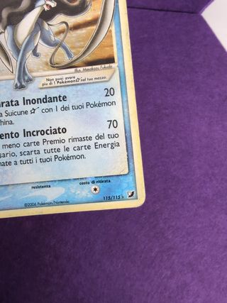 Suicune Gold Star 115 ITA Carta Pokemon Vintage