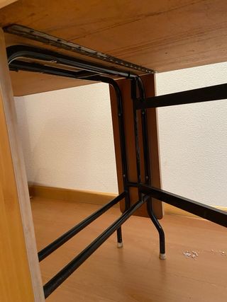 Mesa cocina plegable madera y metal