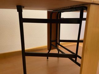 Mesa cocina plegable madera y metal