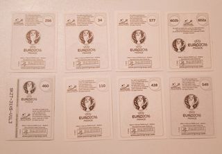 Cromos Panini Euro 2008 y 2016