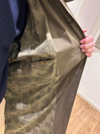 Gabardina clásica hombre caqui