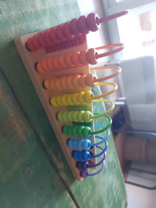 Ábaco de madera educativo