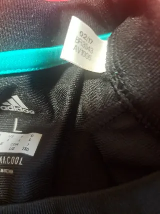 Camiseta Real Madrid Adidas Talla L Negra