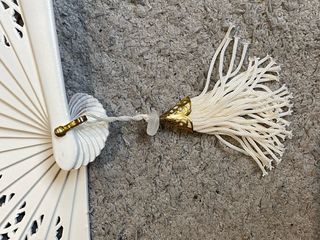 Abanico de encaje blanco sin estrenar