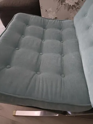 Butaca Barcelona azul tela antimanchas