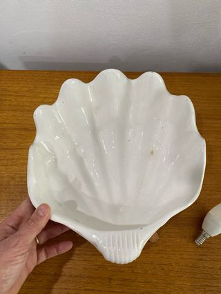 Concha cerámica grande estilo balneario