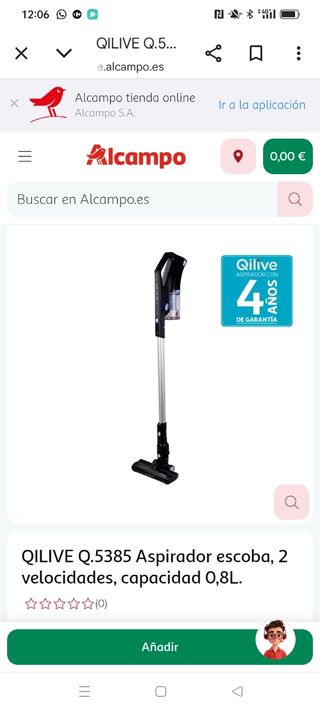 Aspirador escoba Qilive sin cable