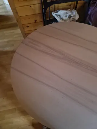 Mesa redonda madera clara