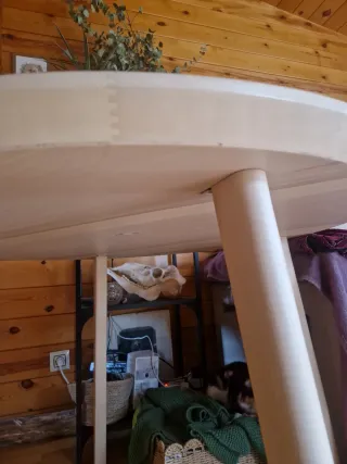 Mesa redonda madera clara