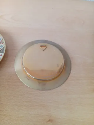 Lote 2 Platos Decorativos Metal