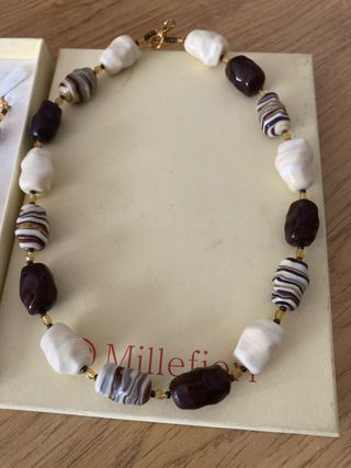 Conjunto Millefiori: collar, pulsera y pendientes