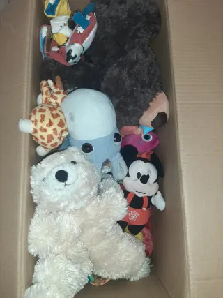Scatolone con peluche assortiti