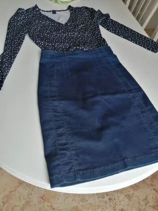 Falda tubo y camiseta Shein