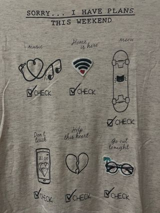 Camiseta Bershka rosa jaspeada manga 3/4 Talla XS