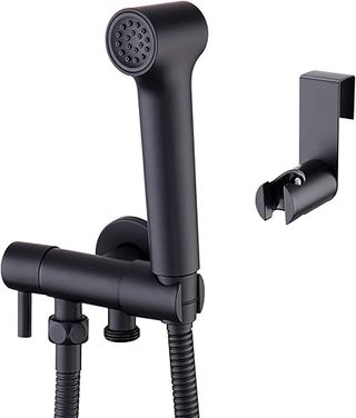 Faustina Bidé Ducha de Mano Conjunto de higiene personal para WC cuarto de baño, Grifo de Fijación con Pistola de Pulverización