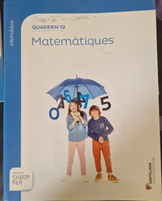 QUADERN 12 MATEMATIQUES 4 PRIMARIA 3 TRIM SABER...