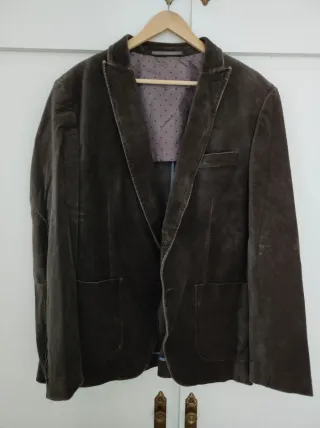 Chaqueta aterciopelada marrón