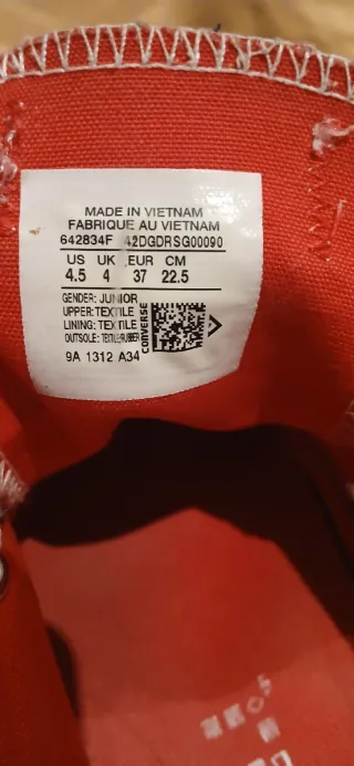 Zapatillas Converse All Star Talla 37