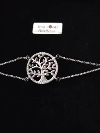 Pulsera Plata Árbol de la Vida Time Road, nueva